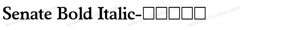 Senate Bold Italic字体转换